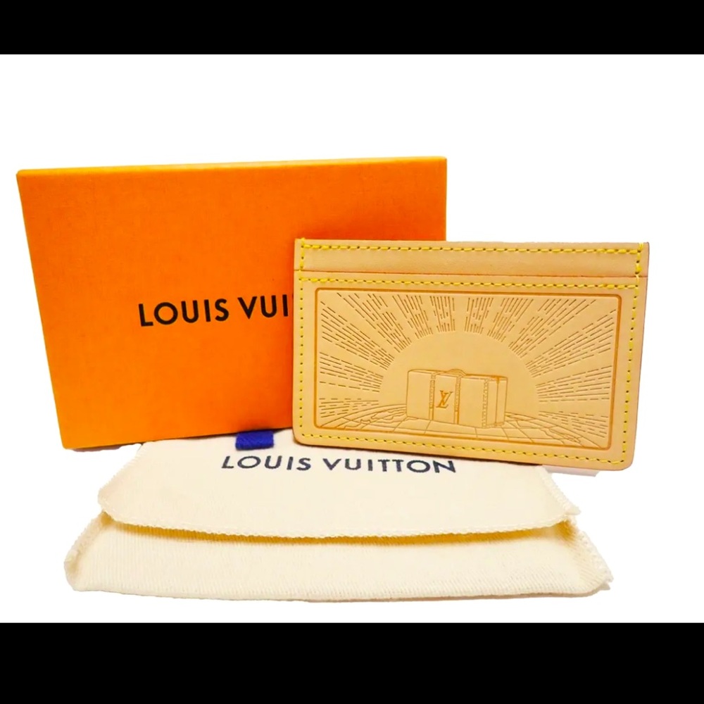 Louis Vuitton Card Case ID Holder Trunk Leather